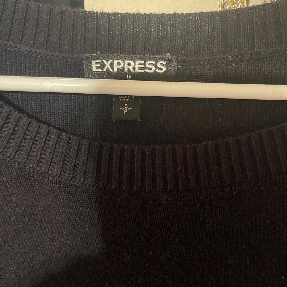 Express Black Ribbed Sweatshirt